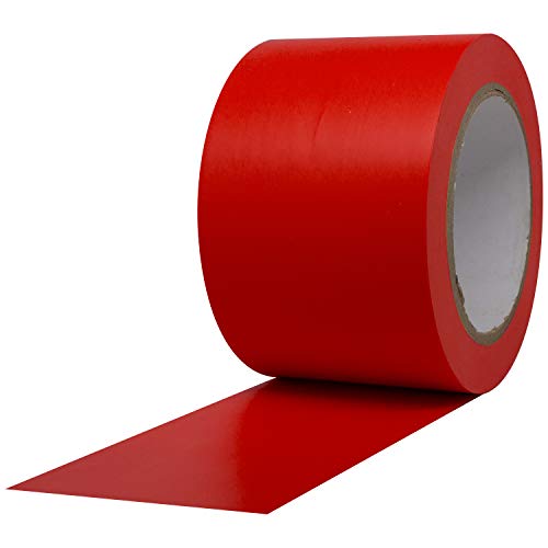 Image of ProTapes Pro 50 Premium Vinyl Safety Marking and Dance Floor Splicing Tape, 6 mils Thick, 36 yds Length x 3 inch Width, Red (Pack of 1)