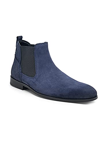 Image of Teakwood Suede Leather Mid Ankle Classic Boots Shoes for Men
