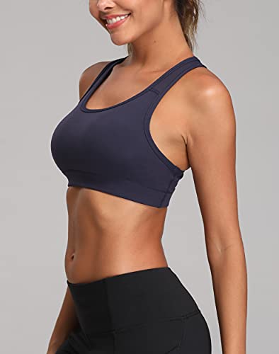 Image of Oalka Women's Racerback Sports Support Workout Running Bras | Oalka Women's Racerback Sports Support Workout Running Bras