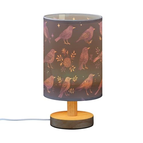 Lámpara de mesa pequeña con puerto USB color morado oscuro miniatura 1