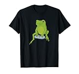 Frog Playing Video Game Funny Gamer Frog Amphibian Lovers T-Shirt