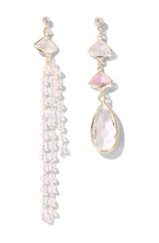 Boucles d'oreilles ventilateur asymétriques à glands d'eau bohème chic chic