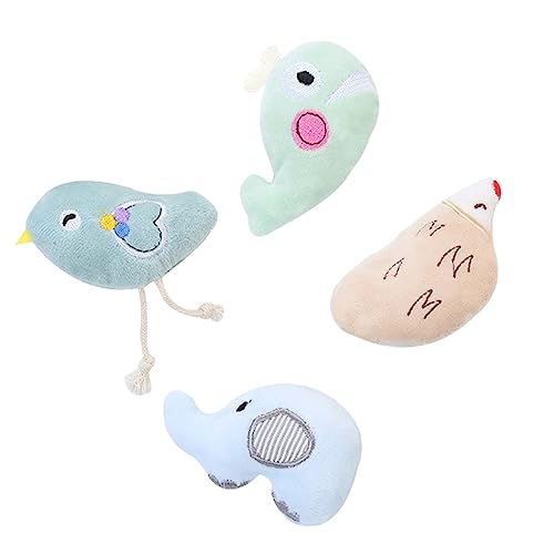 Abaodam 4個 キャットニップのおもちゃ 屋内猫用の子猫のおもちゃ. 動物 ために キャットニップ 猫の 猫インタラクティブおもちゃ ぬいぐるみ