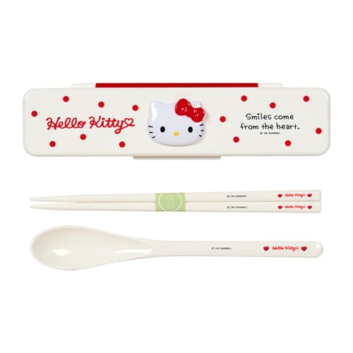 サンリオ(SANRIO) レリーフ付き箸&スプーン ハローキティ 646466の商品画像（Amazon）