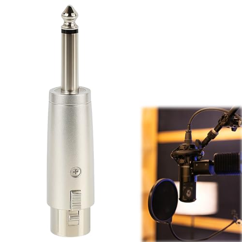 kwinfei Jack to XLR Female Adapter 1/4 Inch,Heavy-Duty Audio Converter for Microphones, Pre-amps, Mixers & PA Systems with Zinc-Alloy Shell & Gold-Plated Contacts