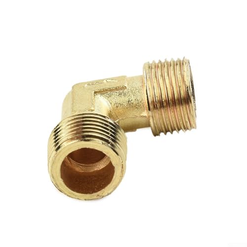 Raccordo a gomito per compressore d'aria, valvola di scarico a 90 gradi, in rame, metallo, giallo, adattatore testa pompa (A)