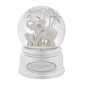 THINGS REMEMBERED Engraved Elephant and Baby Calf Musical Snow Globe for Mom, Plays “Born Free” Music, Beautiful and Unique Gift (Free Customization) THINGS REMEMBERED Engraved Elephant and Baby Calf Musical Snow Globe for Mom Plays Born Free Music Beautiful and Unique Gift Free Customization