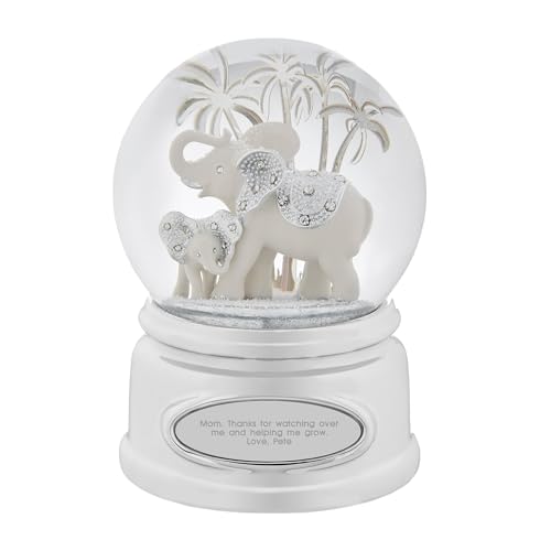 THINGS-REMEMBERED-Engraved-Elephant-and-Baby-Calf-Musical-Snow-Globe-for-Mom-Plays-Born-Free-Music-Beautiful-and-Unique-Gift-Free-Customization THINGS REMEMBERED Engraved Elephant and Baby Calf Musical Snow Globe for Mom Plays Born Free Music Beautiful and Unique Gift Free Customization