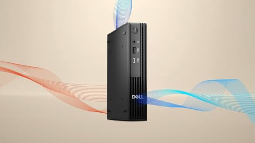 Image of Dell Pro Micro Desktop PC, Intel Ultra 5-235T (Beats i7-13700-t), 16GB RAM, 512GB NVMe SSD, AX WiFi, Bluetooth, USB-C, HDMI, DisplayPort, Windows 11 Pro w /AI Copilot - Replace Optiplex Series