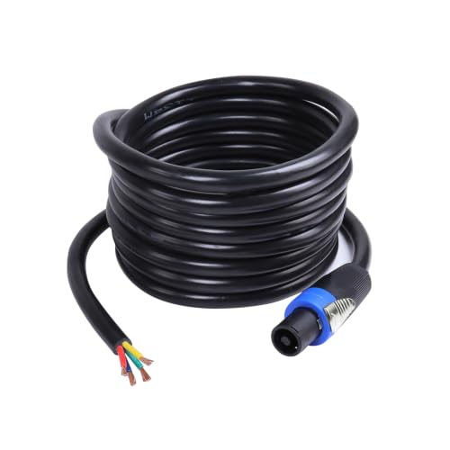 Image of HBU 4 Wire Speakon Cable - Speak-On to Bare Cables - 4 Conductors, 25 Feet