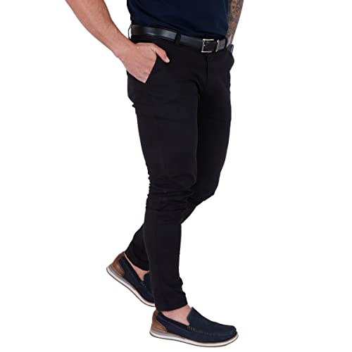 Calça Sarja Masculina de Alfaiataria (Preto, 40)