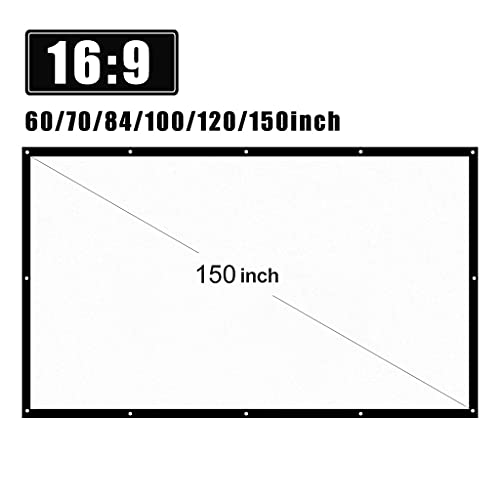 Pantalla de proyección portátil blanca de 150 pulgadas 16:9 miniatura 2