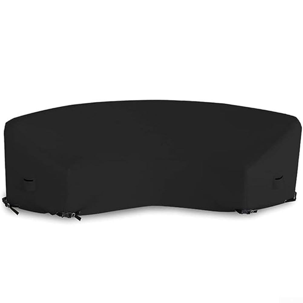 Gartensofa Abdeckung Wasserdicht 420D Oxford für Ecksofa Curved – & Winddicht Schutzhülle Gartenmöbel Winterfest 228x116x86cm(190 * 38 * 36 inches)