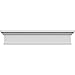 Ekena Millwork CRH06X122PN-1 122" Bottom Width x 125 1/8" Top Width x 6 1/8"H x 1/2"P Panel Crosshead