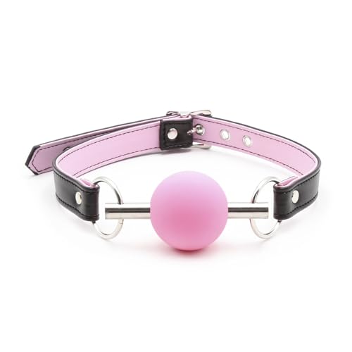 Kutocesy Bavaglio in Silicone Regolabile Bavaglio Bocca Estrema Sesso Ballgag Giochi Sesso Coppie Bondage Kit Signore Giocattoli Del Sesso (Pink)