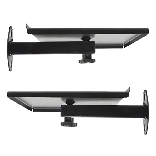 Image of Audiovan Superior Shelf Speaker Wall Mount Speaker Stand, Speaker Wall Mount (6 x 6 Inches) 4 Pcs Pack