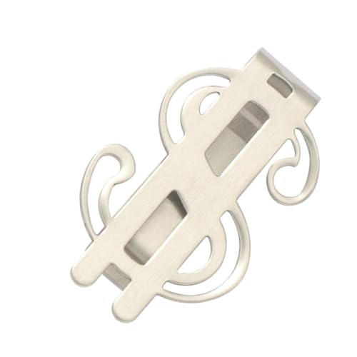 Didiseaon Stainless Steel Wallet Small Clip Cash Clip Cash Holder Fixing Clip for Men Metal Clip Large Clip Photo Clip Clip Holder Clip Silver