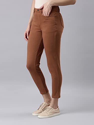 Image of GO COLORS Soft Cotton Blend Printed Jeggings Ankle Length for Women| Breathable, Mid Rise