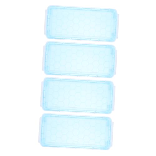 4pezzi Contenitore Per Penne Da Design Compatto e Trasparente Per Scuola e Ufficio plastica blu