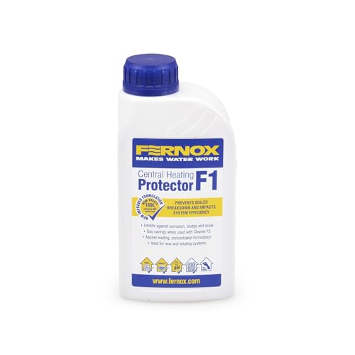 LavaTap Fernox F1 Central Heating Inhibitor 500 ml Inhibitor for Central Heating Systems Radiator Inhibitor for Rust and Limescale Improves Flow Reduces Noise and Heating Bills