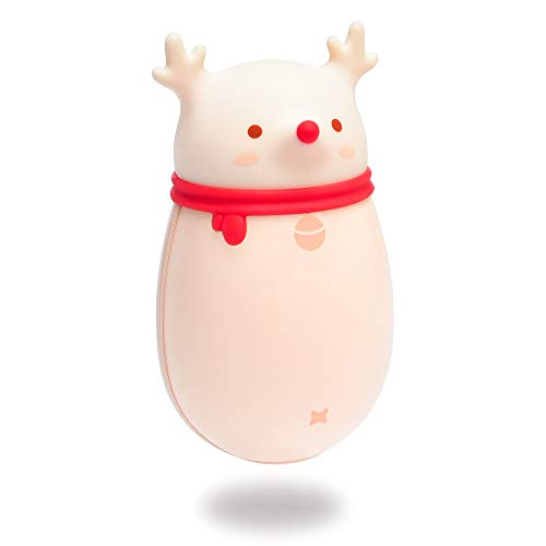 HomeLifairy 2 in 1 Hand Warmers Rechargeable,6000 mAh Larger Capacity,Electric Portable Pocket Hand Warmer/Power Bank,Best Winter Gifts for Women and Kids (deer-6000mAh)