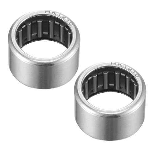 Kozelo 2 Stück HK1210 Nadellager - [12mm Bohrung x 16mm Außendurchmesser x 10mm Breite] Chromstahl mit Käfigmontage für landwirtschaftliche Baumaschinen