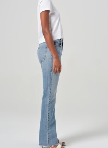 Women's Flare Bell Bottom Jeans High Waisted Raw Hem Bootcut Jeans Stretchy Denim Pants4