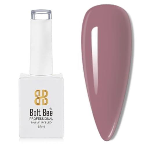 Image of Bolt Bee Mauve Color Gel Nail Polish Soak Off UV Gel DIY at Home Manicure Salon Nail Art