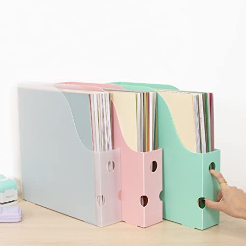 Classeur vertical Craftelier turquoise d'une finition soignée pour papiers - 8