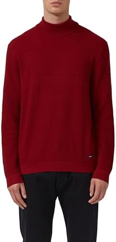 s.Oliver Strukturmix-Pullover aus Reiner Baumwolle mit Rollkragen
