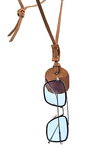 Image of Leather Eyeglasses Holder, Multi-Functional Pen, Sunglasses & Keychain Organizer, Durable Genuine Leather Handmade Case, Gift for All, Classic and Stylish Accessory for Men and Women