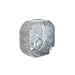 Hubbell-Raco 127 Octagon Box, 4-Inch, Raised Ground 1-1/2-Inch Deep 1/2-Inch and 3/4-Inch Side Knockouts, Gray Finish