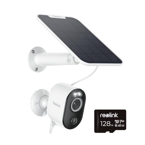 Image of REOLINK Argus 3 Pro+Solar Panel with 128GB microSD Card, Security Cameras Outdoor Wireless WiFi, 5MP Color Night Vision, 2.4G/5Ghz WiFi, Non-Stop Solar Powered, Human/Vehicle Detection