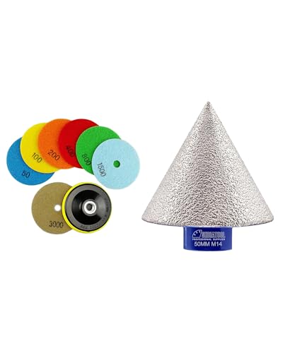 SHDIATOOL Disque Diamant 7Pcs avec fraise diamant pour meuleuse