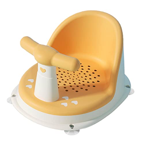 Baoblaze Cartoon Baby Bathtub Seat, with Suction Cups Detachable Handle Anti Slip for Baby 6-18 Months Bathtub Support Toys Infant Bathtub Seat