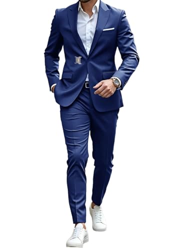 Men's Fashion 3-Piece Suit Set Slim Fit Blazer Vest Pants Wedding Formal Attire - Main Image
