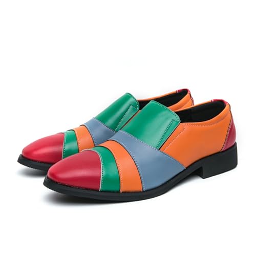 Men's Loafers Silp On Party Dress Casual Leather Color Penny Loafers Fashion Prom Shoes for Men