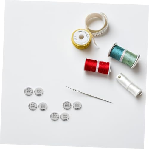 Boutons ronds alliage zinc couture vêtements petits boutons 4 trous - 7