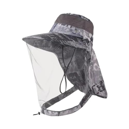 Sombrero de camping con red mosquitera ideal para tus días de pesca al aire libre