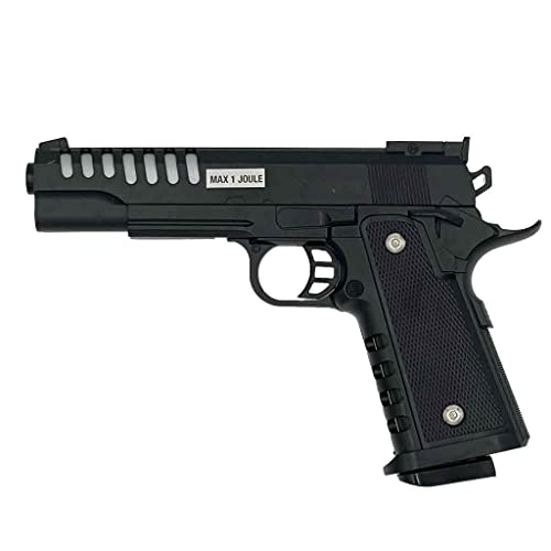 Saigo Defense Pistolet à Billes Airsoft 1911 SG00060-Modèle à Ressort-rechargement Manuel/Coup par Coup-Couleur : Noir-matière:Plastique Haute...