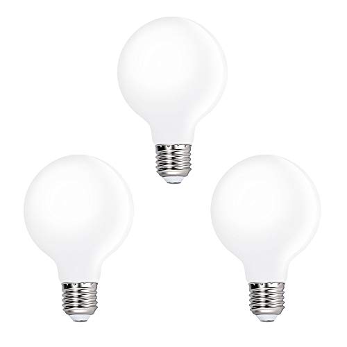 Lampade Lampadine Rotonda a G80 Globo LED Edison E27 6W Luce Fredda 5000K Illuminazione Omnidirezionale Sostituire Lampadina Incandescenza 60W, Lot di 3 di Enuotek
