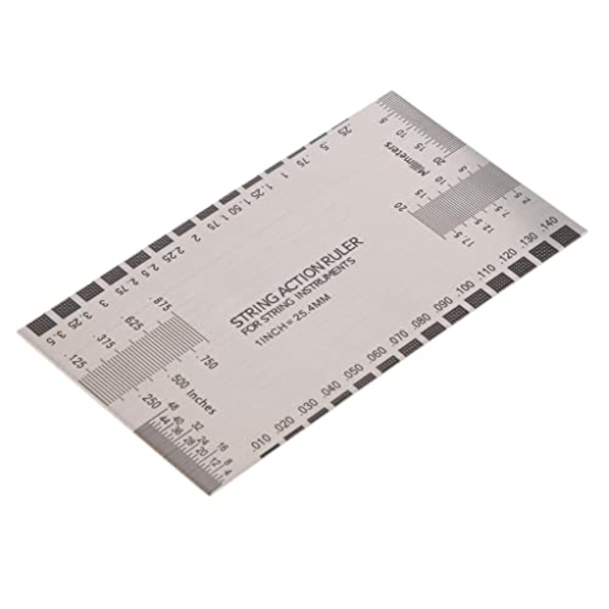Stainless Steel String Action Ruler for Guitar Setup
