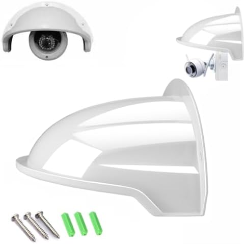 Universal Sun Rain Shade Camera Cover Shield Wall Mount Bracket Case for Nest/Ring/Arlo/Dome/Bullet Outdoor Security Camera Protection Case (White)