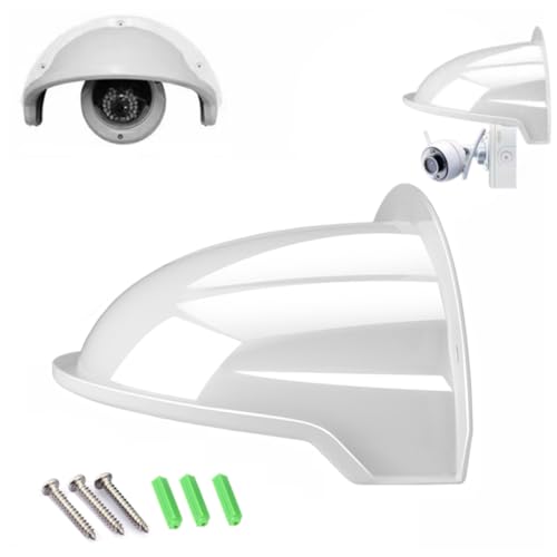 CTXSumTec Universal Sun Rain Shade Camera Cover Shield Wall Mount Bracket Case for Nest/Ring/Arlo/Dome/Bullet Outdoor Security Camera Protection Case (White)