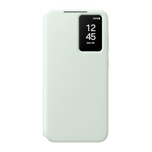 Etui Folio Clear View Cover avec Porte Carte pour Samsung Galaxy S24 FE Vert d Eau