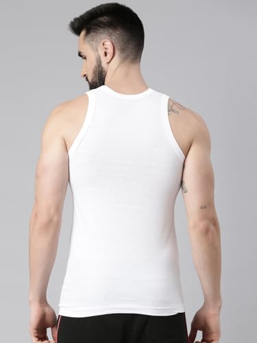 Image of Force NXT Men's Super Combed Cotton Fabric Solid Vest | Round Neck Sleeveless Vest for Men