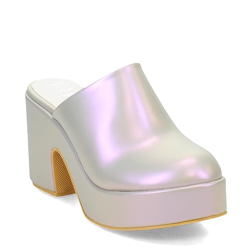 BEACH by Matisse Women's Jayde Platform Clog Mules, Iridescent Synthetic,