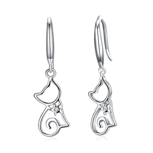Bijoux d'oreille de chat : boucles d'oreilles mignonnes femmes tendance mode anti-allergie