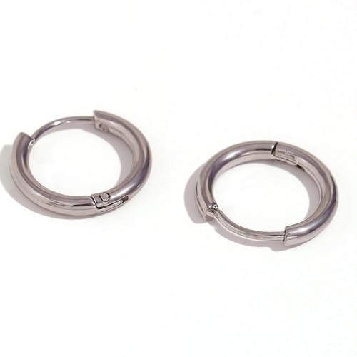 Boucles d'oreilles Acier Inoxydable plaqué Or 18k au design minimaliste chic