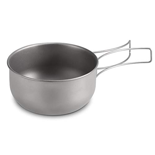 Nishore 400 ML Tigela Titanium Super Leve Camping Tigela Portátil Talheres Tigela de Cozinha com Dob